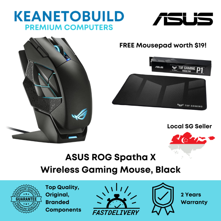 ASUS ROG Spatha X Wireless Black Gaming Mouse | Lazada Singapore