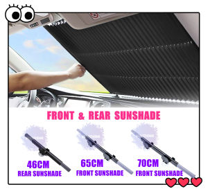 [SUNSHADE] Universal Front / Rear Metalic Retractable Car Window Sunshade Windshield Sun Shade