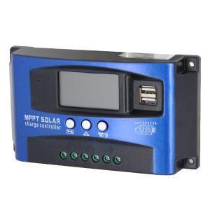 MPPT Solar Charge Controller PWM 100A 60A 50A 40A 30A Solar Power Regulator 12V 24V Auto Dual USB LCD Display Load Discharger
