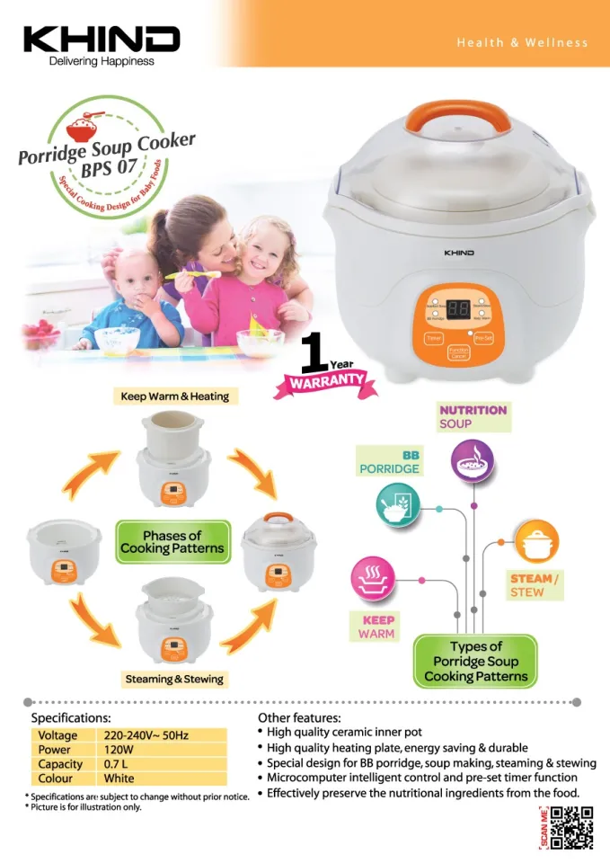 How to use khind baby porridge cooker sale