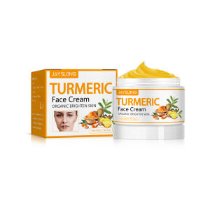 Jaysuing Turmeric Face Cream Moisturizer For Dark Skin Remove Pimples Lighten Dark Spots Anti-wrinkle Moisturizing Brightening Cream Repair Damaged Face Skin Care Facial Acne Cleansing Cream Fade Dark Spots Turmeric Serum Anti-aging Anti Wrinkle Cream 50g