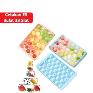 H2S CETAKAN ES BATU BULAT 33 SLOT / ALAT CETAKAN ES PUDDING JELLY AGAR / TEMPAT CETAKAN ES BATU SERBAGUNA / PERLENGKAPAN DAPUR MASAK / ICE CUBE