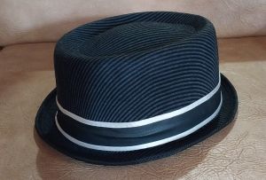 Pork pie motif salur...Pork pie hattopi pork pie...topi chaplin...