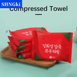 SHNGki Dùng một lần nén khăn tắm du lịch xách tay khăn