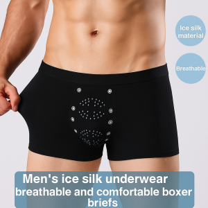 Mens Negative Ion Nonmarking Modal Graphene Briefs Prostate Therapy Seamless  Mens Briefs