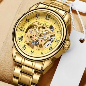 Lexier Jam Tangan Otomatis Pria Asli Premium Lexier Original Tahan Air Automatic Mechanical Waterproof Mesin Mekanik Kaca Transparan Stainless Steel Luminous Bercahaya Jam Tangan Formal Cowok Kasual Bisnis Anti Karat Aksesoris Men Watches - JF22