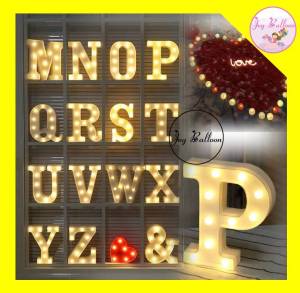 ไฟตัวอักษร A-Z ไฟตัวเลข 0-9 ไฟรูปหัวใจ ((สินค้าไม่รวมถ่าน))(ส่งเร็วจากกรุงเทพ) ไฟประดับตกแต่ง ตกแต่งวันเกิด ปาร์ตี้