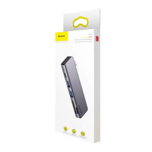 Baseus HUB Harmonica 5-in-1 Adapter Gray
