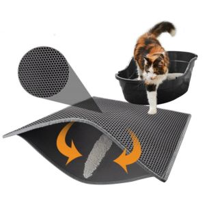 Waterproof Cat Litter Trapper Mat EVA Double Layer pet cat litter pad Bottom Non-slip Litter Box Mat