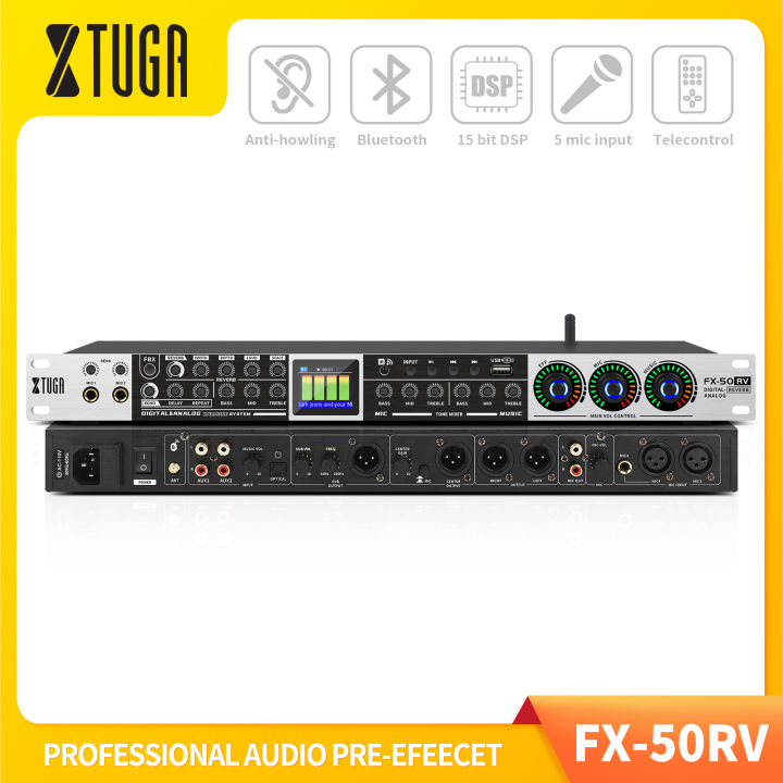 thumbnail image 2 of XTUGA FX50RV Professional Karaoke Mixer - Digital Pre-stage Effector With Bluetooth, USB, 5 Mic Inputs & Anti-howling 2 of 3