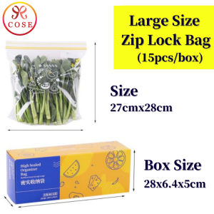 COSE Zip Lock Plastic Bag Transparent Ziplock Bag Zipper Bag Food Storage Bag Kitchen Storage Zipper Plastic Wrap Packaging Bag Resealable Plastic Bag Food Plastic Wrap Food Wrap Food Wrapping Plastic Paper 食物收纳袋子密封袋透明袋子