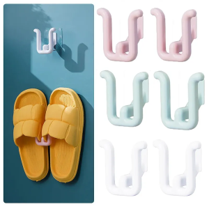 🔥Wishwa👍 Bathroom Wall-mounted Slipper Rack Holder/Multipurpose Slippers Shoes Storage Racks Drainage Rack