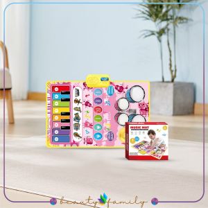 BF-M378 Mainan Edukasi Anak Playmat 2IN1 Music Mat Piano Drum / Mainan Anak Karpet Alat Musik