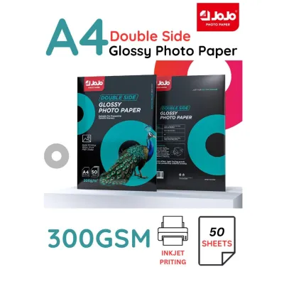 [ 300GSM DOUBLE SIDED ] A4 50 SHEETS JOJO WATER RESISTANT GLOSSY PHOTO PAPER | INKJET PRINTING | CAKE TOPPER