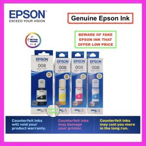 100 % Original Genuine ink Epson 008 Pigment For Epson L6460 / L6490 / L6550 / L6570 / L6580 / L11160 / L15150 / L15160 / L15180 / M15140 / M15180