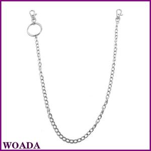 WOADA 1 2 3 lớp dài vành đai kim Loại chuỗi Rock Punk móc quần quần eo liên kết kim loại ví chuỗi Keychain Vòng Clip Keyring hiphop đồ trang sức