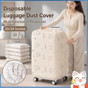 Happy Everyday.me Disposable Luggage Dust Cover Non Woven Suitcase Protector Fit 20 24 Inches 10 Pcs Durable Dustproof Cover