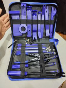 Bộ Tháo lắp Nội Thất Ôtô oto 19 Chi Tiết 34 chi tiết ( màu Xanh có túi kéo )