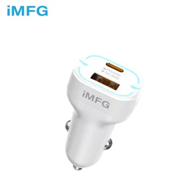 iMFG i-B3 Car Charger 2Port 30Watt Type C&USB 3A Untuk Mobil - Motor