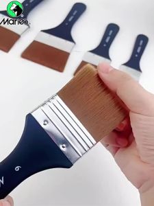 Chổi Vẽ Sơn Tường Panxo Marie’s Cán Đen Cọ Bản Lớn Lông Nylon Mềm Cọ Acrylic Sơn Dầu Gouache Cọ Quét Sơn Tường