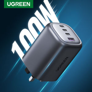 UGREEN GaN 100W USB C Wall Charger - 4-Port GaN PD Fast Charger USB-C Power Adapter Compatible with MacBook Pro/Air Dell XPS iPad Mini/Pro iPhone 14 13 Pro Max iPhone 14 Plus Samsung Galaxy S22/S21 Pixel