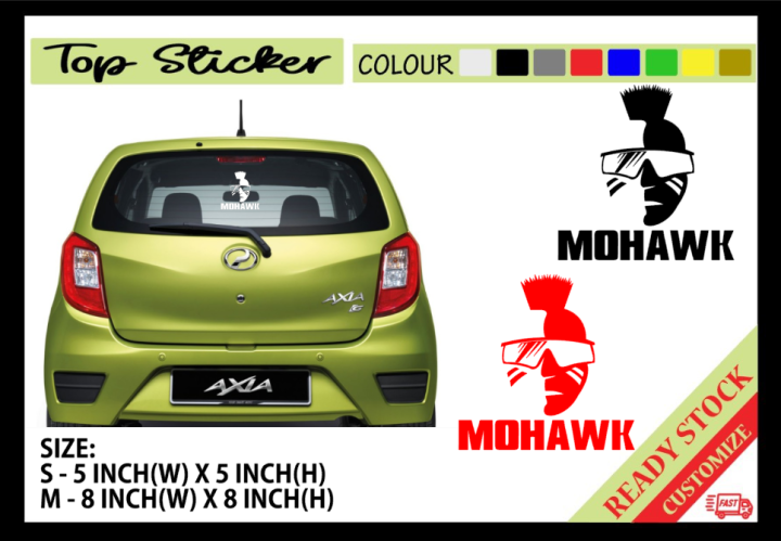 Mohawk Sticker MOHAWK CAR STICKER SOUND SYSTEM WOOFER SPEAKER MYVI AXIA ALZA BEZZA ...