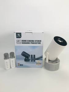 HY-300 Pro KTV Projector Screen with Speaker and 2 UHF Microphone Home Cinema Outdoor Portable Home Theatre Video Projectors