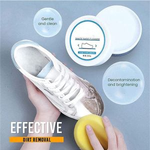 [SG SELLER]White Shoe Cleaning Cream Shoes Whitening Cleansing Gel Shoe Stain Remover White Colour Restorer Remove Dirt & Stains Shoe Cleaner