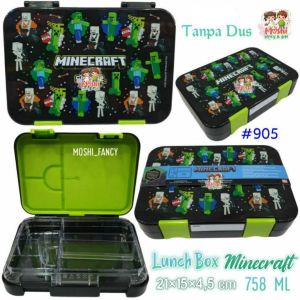 Tempat Makan Minecraft / Meal Set Minecraft / Box Bekal Anak Laki-Laki / Lunch Box Anak Boy / Misting Anak Bekal Sekolah Anak Laki-Laki Minecraft