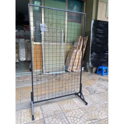 Khung Lưới Treo Hàng Có Chân Đế Bánh Xe Kệ Khung Lưới Treo Đồ Treo Phụ Kiện Sơn Tĩnh Điện Giá Rẻ