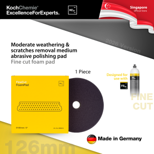 Koch-Chemie Fine Cut Foam Pad - Automotive Light Moderate Correction Polishing Pad 126mm (5 inch)