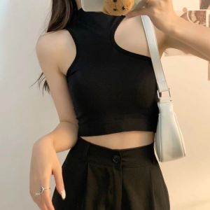 LadyLuxe - Crop Halter Neck Atasan Crop Top BRA Dalaman Tank Top Cut Side Sport GYM Olahraga BR002