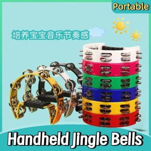 MUQZI Âm thanh tươi sáng Chuông leng keng cầm tay Di động Chuyên nghiệp Đàn Tambourine Orff Đa chức năng Bền bỉ Nhạc cụ gõ cầm tay Sự khai sáng về âm nhạc