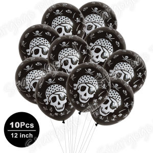 Halloween Balloons Set 12 Inch Halloween Balloon Black White Orange Halloween Scary Print Balloons For Halloween Horror Theme Party Decoration Supplies Balloon Garland