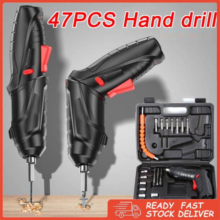 47PCS Cordless Electric Screwdriver Drill 47 pcs Rechargeable