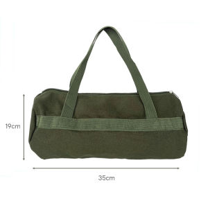 Cylinder Camping Tool Storage Bag Canvas Tent Ground Nail Tent Peg Wind Rope Hammer Pouch Large Storage Bag Camping Accessories