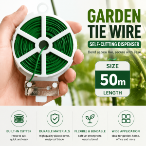 Garden Tie Wire with Cutter Plant Support Tie Wire for Tree Vine Branch Garden Plant Binding Tool