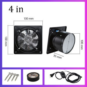 Exhaust Fan 4/6/8/10/12 Inch Wall Type Light Duty Industrial Kitchen Bathroom Ventilation Fan Kipas Ekzos Guest Room Ventilator Air Ejector Fan 工业排气扇 抽风机 换气扇