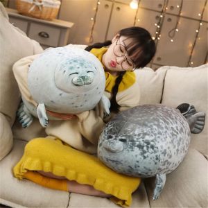 จัดส่งฟรีคุณภาพสูง80ซม.ของเล่นแมวน้ํา3D NoveltyหมอนอิงSoft Seal Plushตุ๊กตาบ้านร้อนPartyหมอน