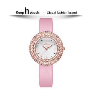[new] KEEP IN TOUCH watch for women branded korean style elegant Fashion Exquisite luxury Water proof gift Leather strap [221]