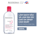 Dung dịch làm sạch và tẩy trang micellar cho da thường và da nhạy cảm Bioderma Sensibio H2O - 500ml. 