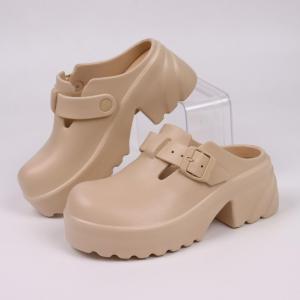 7 cm block heels slip on mules light weight eva material shoes