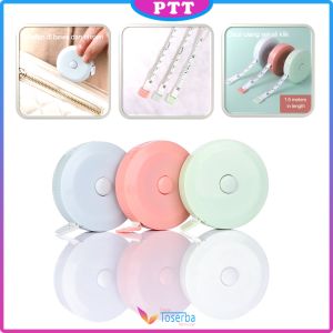 PTT Meteran Mini Gulung 150Cm Pengukur Lingkar Perut Baju Jahit Measure Tapes High Quality 1.5M Warna Pastel Alat Ukur Kain Tukang Jahit 60 Inch