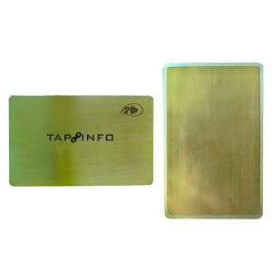1PC 13.56MHZ 504 Byte Smart NFC Business Card Premium Customized Logo Printed on Metal Side Stainless Steel NFC Cards