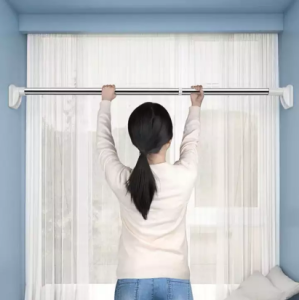 Free Punching Telescopic Rod Curtain Rod Clothes Rail Shower Curtain Rod Drying Rack