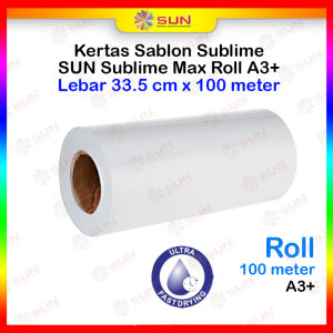 Kertas Roll Sublime Paper A3+ ( 32 cm ) 110 Gsm - SUN Colourlife Sublime ( Kertas Sablon Sublim Transfer paper dengan tinta sublim untuk Mesin Press Kaos Mug Lanyard Jersey )