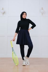 Legging Rok Celana Olahraga Wanita Dewasa Jumbo Sport Senam Zumba Hijab / Non Hijab - Arsyla Skirt By Zolaris