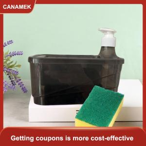 【CANAMEK 】 2-in-1 Liquid Soap Dispenser With Dishwashing Brush Hand Soap Dispenser Automatic Soap Dispenser And Scrubber Holder With Sponge