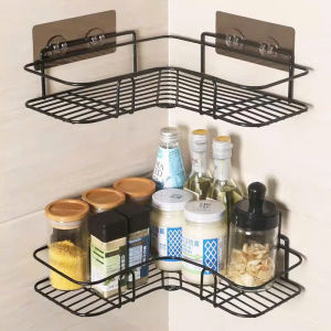 Kệ Góc Sắt Dán Tường Nhà Tắm Kệ Tam Giác Để Đồ Giá Treo Nhà Bếp Đa Năng