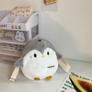DWT9814 Doll Toy Plush Crossbody Bag Phone Wallet Korean Style Penguin Handbag Sweet Portable Funny Messenger Bag Women